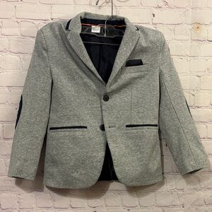 Hugo Boss Gray Kids Blazer with Navy Accents Sz: 8